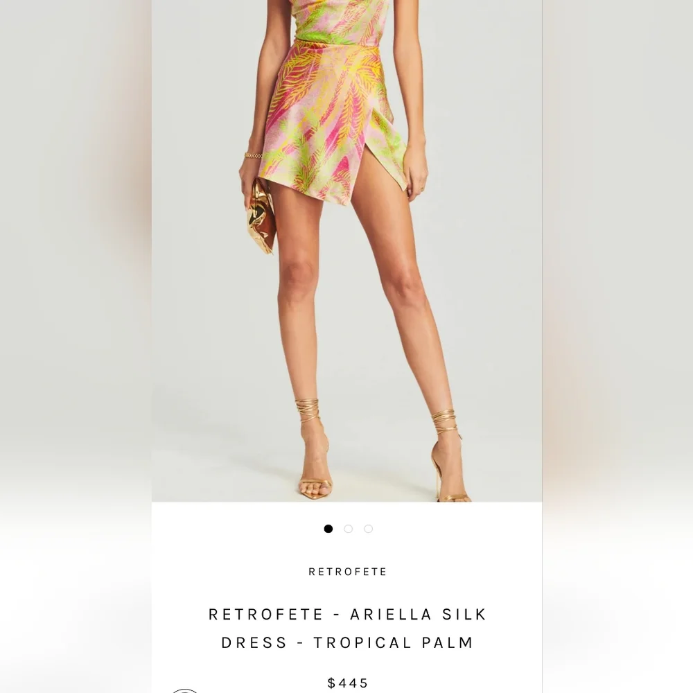 Retrofête silk palm dress - Picture 8 of 11